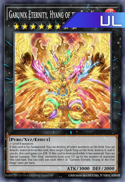 Garunix Eternity, Hyang of the Fire Kings - RA05-EN052 - 1st Edition - Ultimate Rare