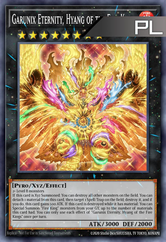 Garunix Eternity, Hyang of the Fire Kings - RA05-EN052 - 1st Edition - Platinum Secret Rare