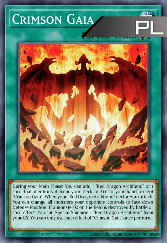 Crimson Gaia - RA05-EN070 - 1st Edition - Platinum Secret Rare