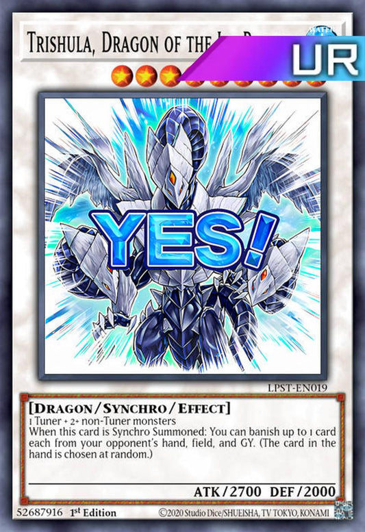 Trishula, Dragon of the Ice Barrier (Variant Art) - RA05-EN101 - 1st Edition - Ultra Rare