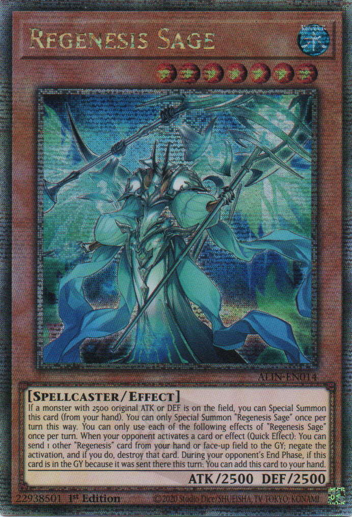 Regenesis Sage - ALIN-EN014 - 1st Edition - Quarter Century Secret Rare