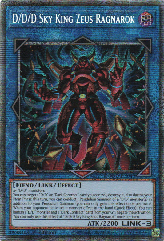 D/D/D Sky King Zeus Ragnarok - DOOD-EN049 - 1st Edition - Starlight Rare