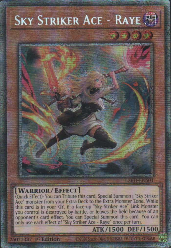 Sky Striker Ace - Raye (alternate artwork) - L26D-ENS01 - 1st Edition - Starlight Rare