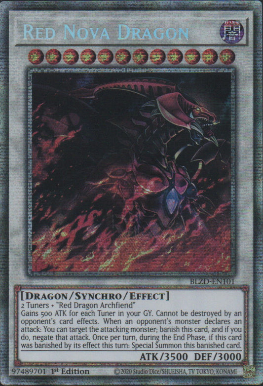 Red Nova Dragon - BLZD-EN101 - 1st Edition - Starlight Rare
