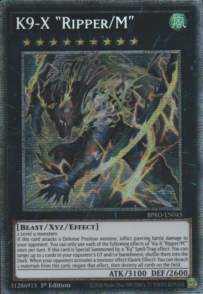K9-X “Ripper/M” - BPRO-EN043 - 1st Edition - Starlight Rare