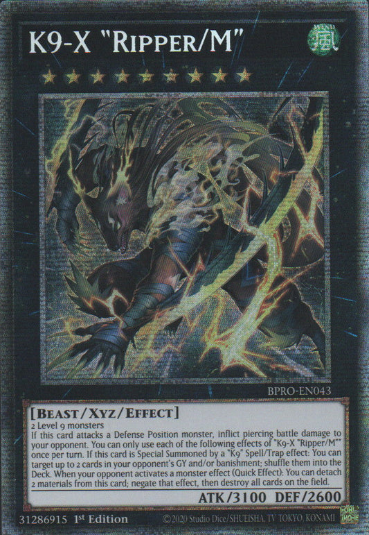 K9-X “Ripper/M” - BPRO-EN043 - 1st Edition - Starlight Rare