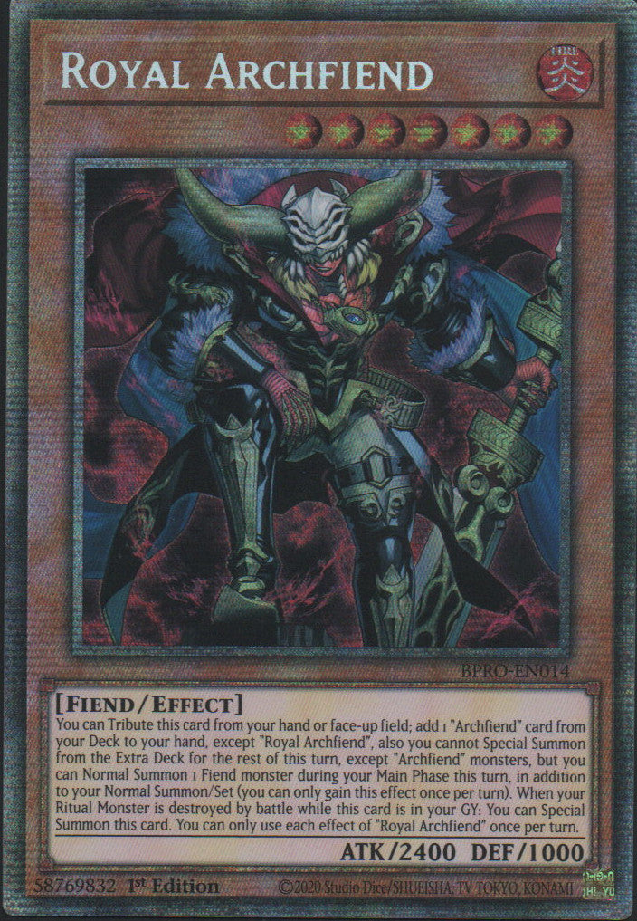 Royal Archfiend - BPRO-EN014 - 1st Edition - Starlight Rare