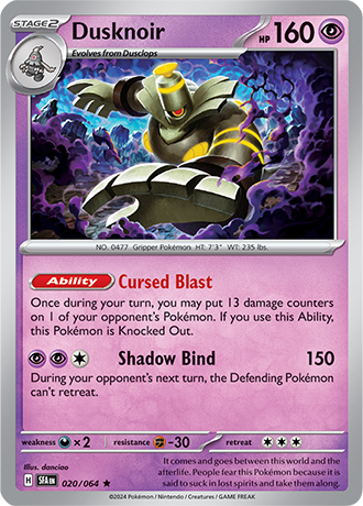 Dusknoir - Shrouded Fable - 020/064 - Rare