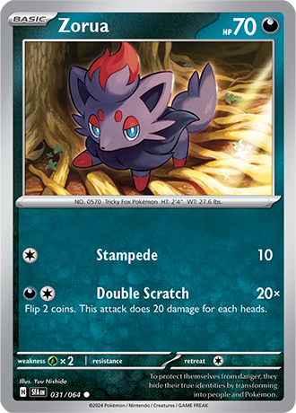 Zorua - Shrouded Fable - 031/064 - Common