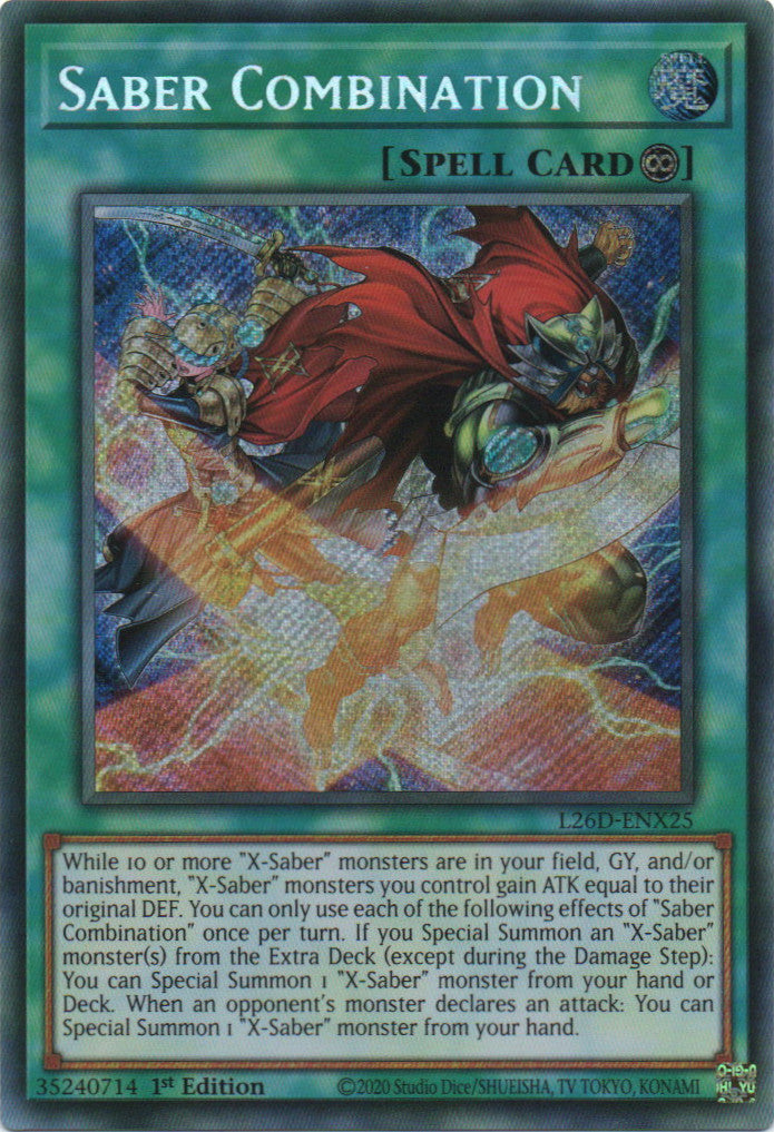 Saber Combination - L26D-ENX25 - 1st Edition - Secret Rare