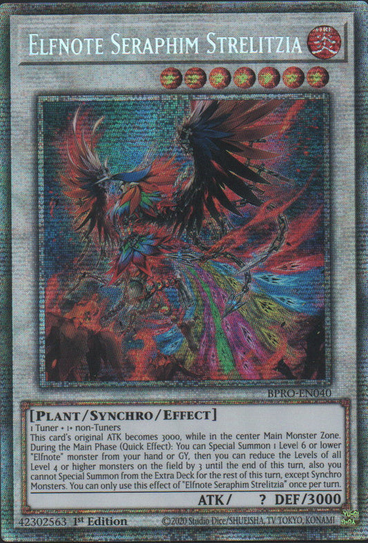 Elfnote Seraphim Strelitzia - BPRO-EN040 - 1st Edition - Starlight Rare