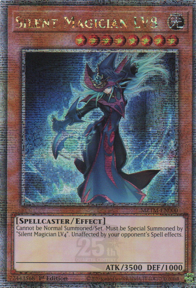 Silent Magician LV8 - MZTM-EN000 - 1st Edition - Quarter Century Secret Rare