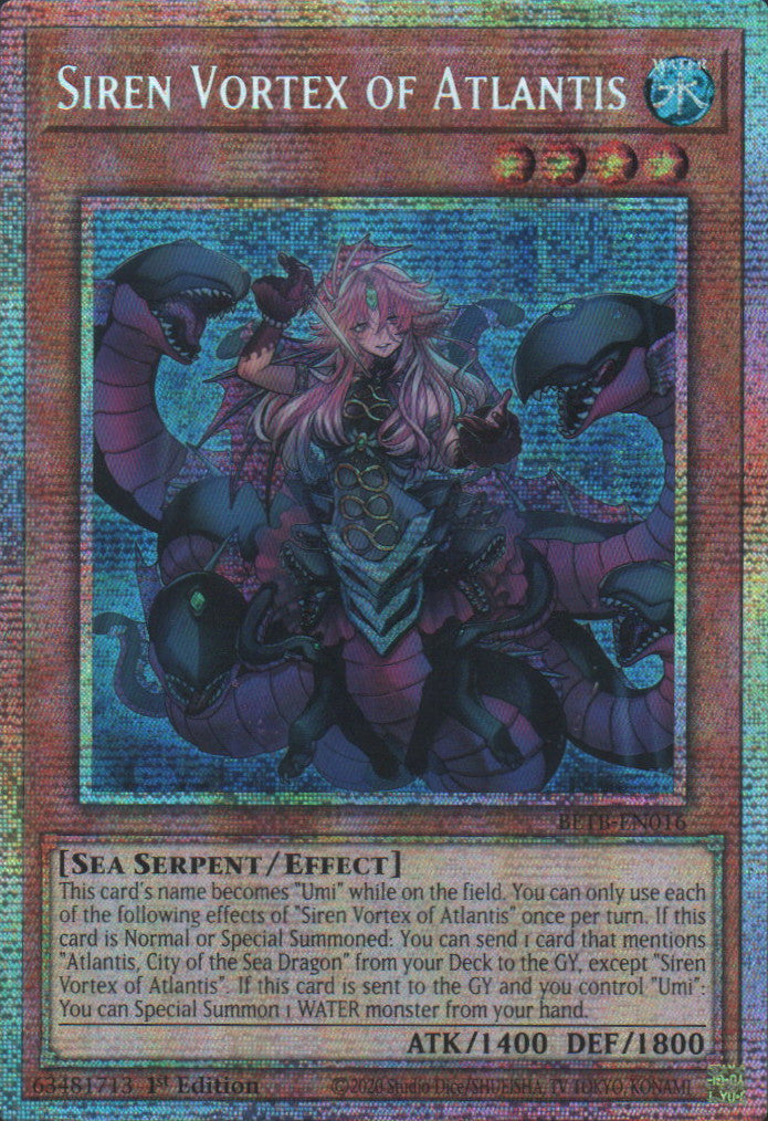 Siren Vortex of Atlantis - BETB-EN016 - 1st Edition - Starlight Rare