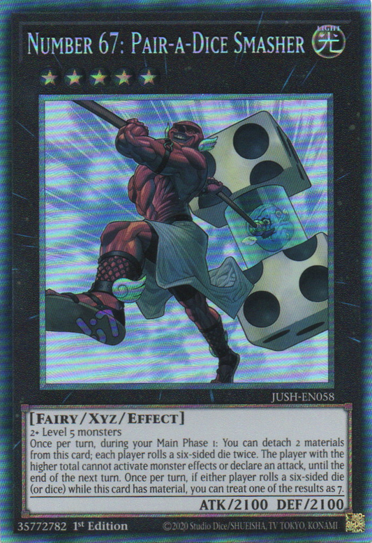 Number 67: Pair-a-Dice Smasher - JUSH-EN058 - 1st Edition - Collector's Rare