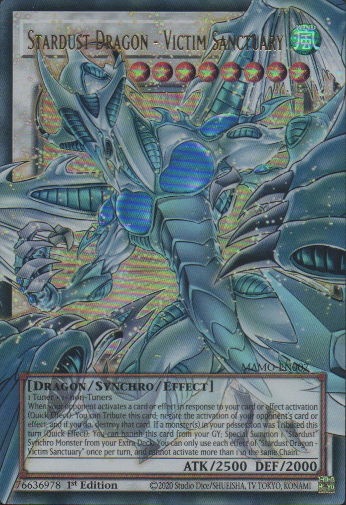 Stardust Dragon - Victim Sanctuary (extended art) - MAMO-EN007 - 1st Edition - Ultra Rare