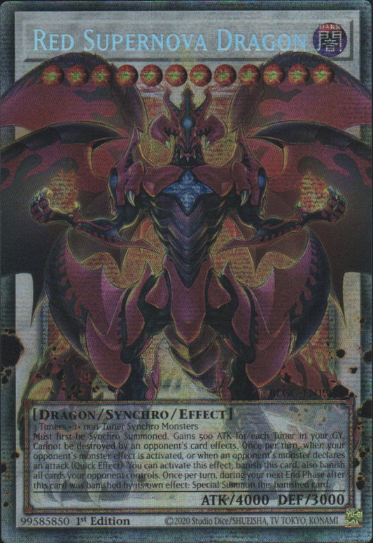 Red Supernova Dragon (extended art) - BLGG-EN139 - 1st Edition - Starlight Rare