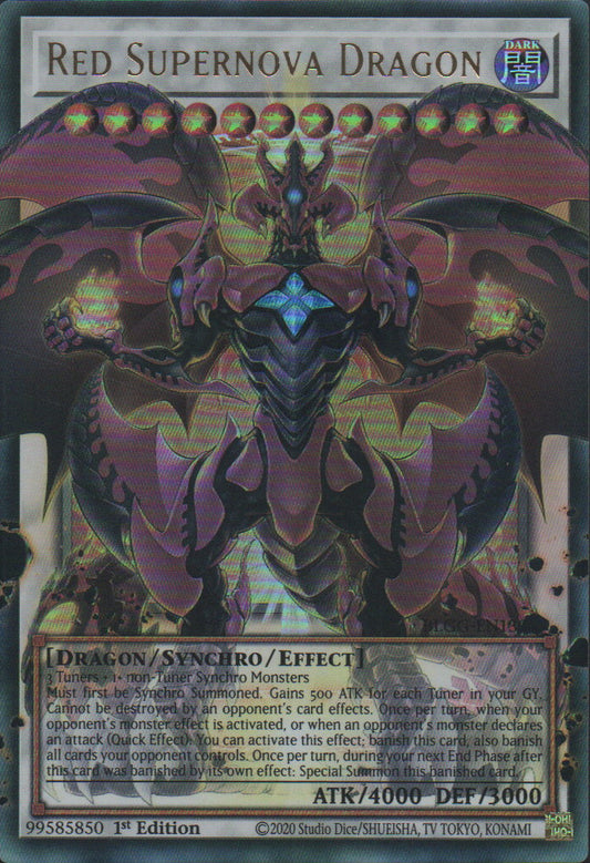 Red Supernova Dragon (extended art) - BLGG-EN139 - 1st Edition - Ultra Rare