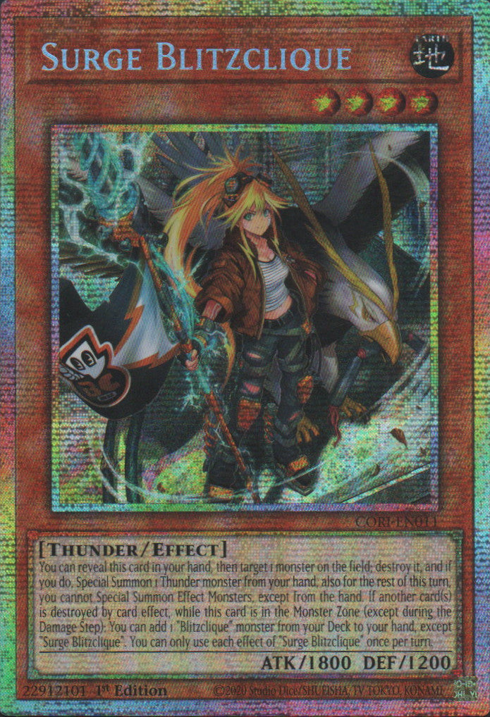 Surge Blitzclique - CORI-EN011 - 1st Edition - Starlight Rare