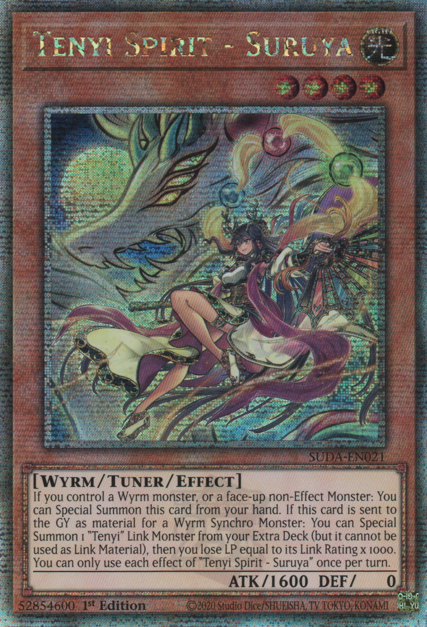 Tenyi Spirit – Suruya - SUDA-EN021 - 1st Edition - Quarter Century Secret Rare