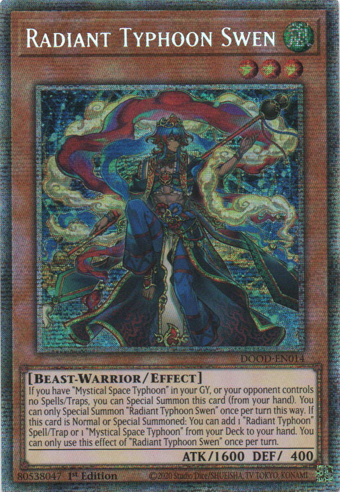 Radiant Typhoon Swen - DOOD-EN014 - 1st Edition - Starlight Rare