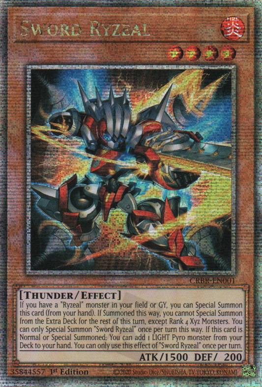 Sword Ryzeal - CRBR-EN001 - 1st Edition - Quarter Century Secret Rare