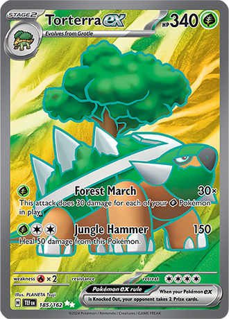 Torterra ex - Temporal Forces - 185/162 - Full Art