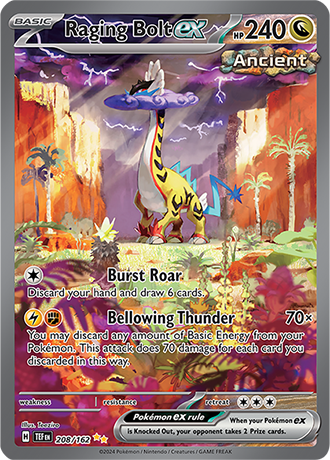 Raging Bolt ex - Temporal Forces - 208/162 - Special Illustration Rare