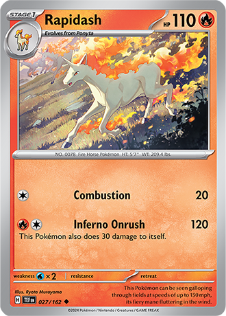 Rapidash - Temporal Forces - 027/162 - Uncommon