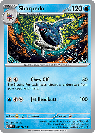 Sharpedo - Temporal Forces - 043/162 - Uncommon