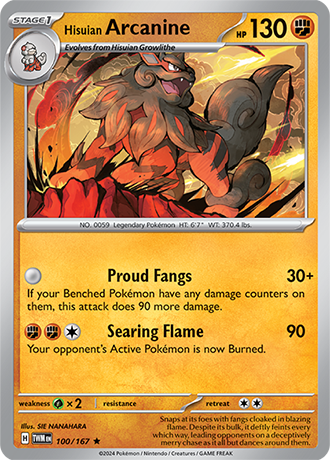 Hisuian Arcanine - Twilight Masquerade - 100/167 - Rare