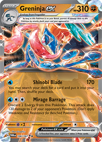 Greninja ex - Twilight Masquerade - 106/167 - Double Rare