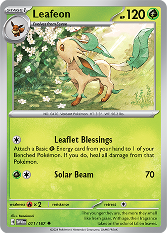 Leafeon - Twilight Masquerade - 011/167 - Uncommon