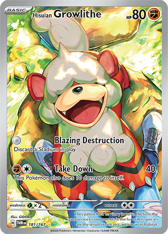 Hisuian Growlithe - Twilight Masquerade - 181/167 - Illustration Rare