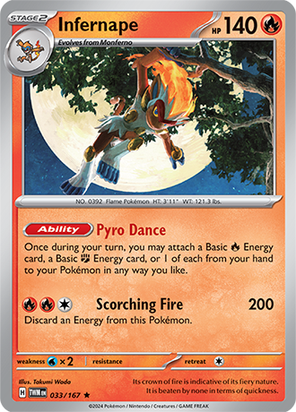 Infernape - Twilight Masquerade - 033/167 - Rare