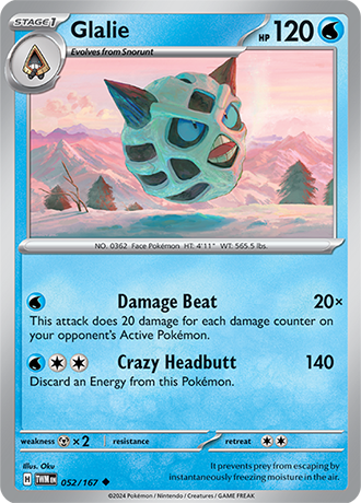 Glalie - Twilight Masquerade - 052/167 - Uncommon