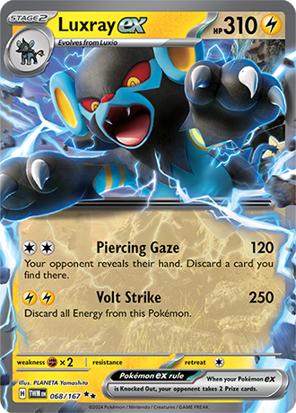 Luxray ex - Twilight Masquerade - 068/167 - Double Rare