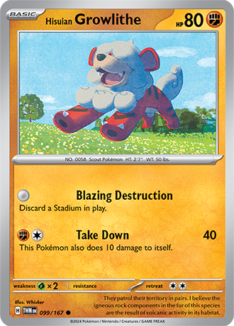 Hisuian Growlithe - Twilight Masquerade - 099/167 - Common