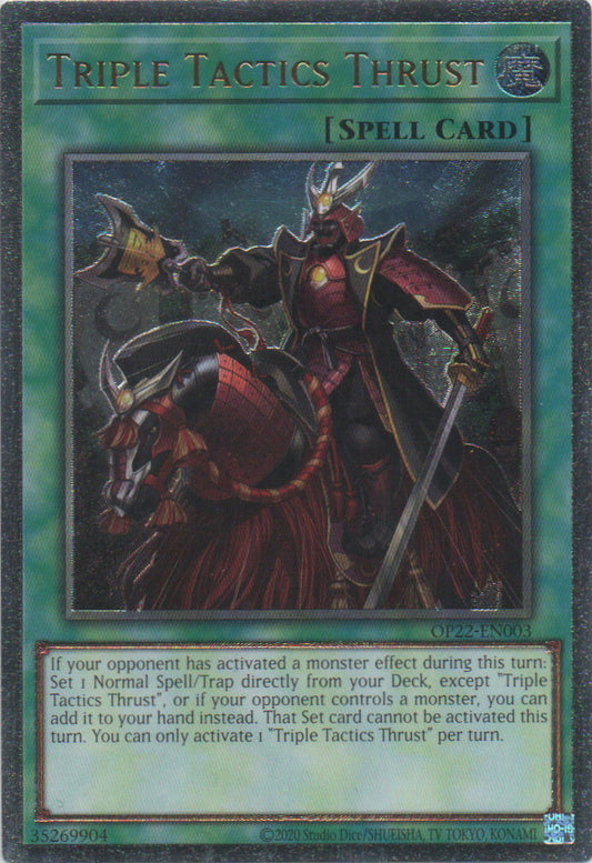 Triple Tactics Thrust - OP22-EN003 - Ultimate Rare