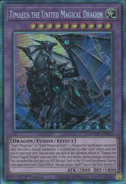 Timaeus the United Magical Dragon - MZMU-EN012 - 1st Edition - Collector's Rare