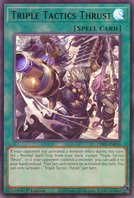 Triple Tactics Thrust - CH01-EN030 - 1st Edition - Ultra Rare