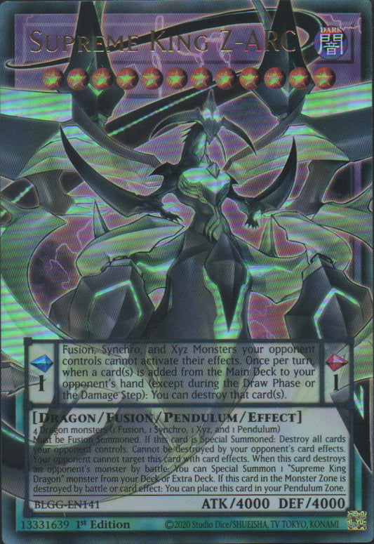 Supreme King Z-ARC (extended art) - BLGG-EN141 - 1st Edition - Ultra Rare