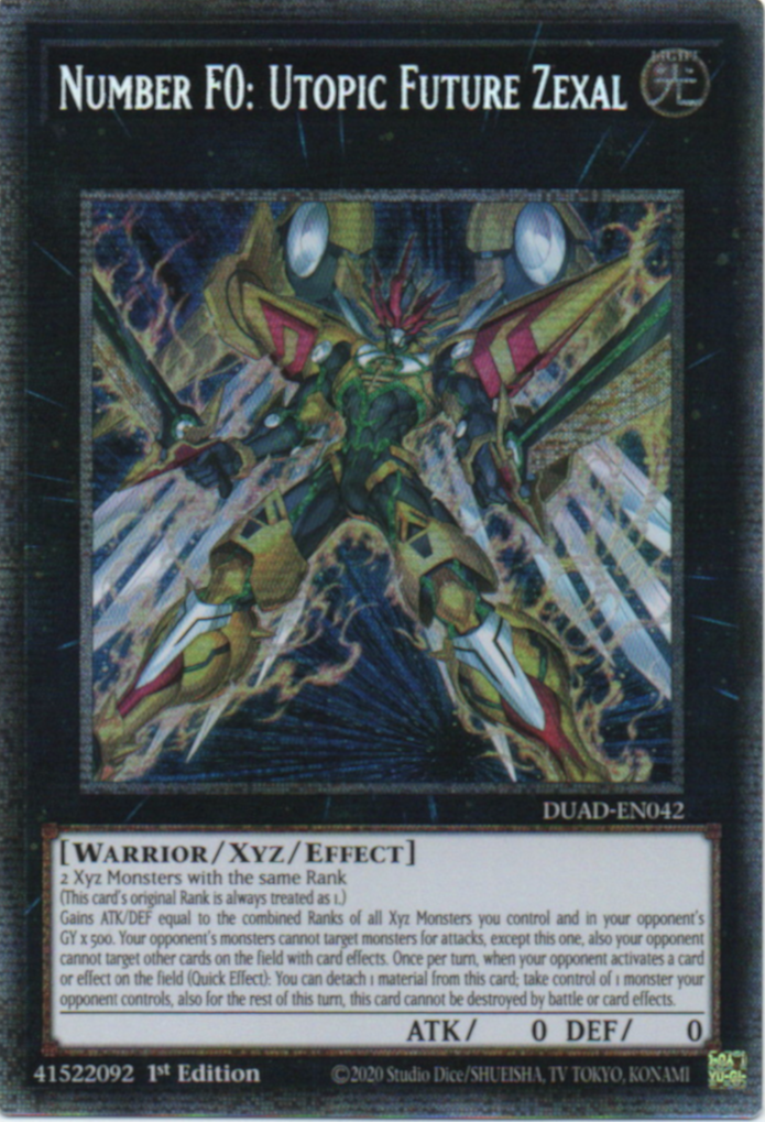 Number F0: Utopic Future Zexal - DUAD-EN042 - 1st Edition - Starlight Rare