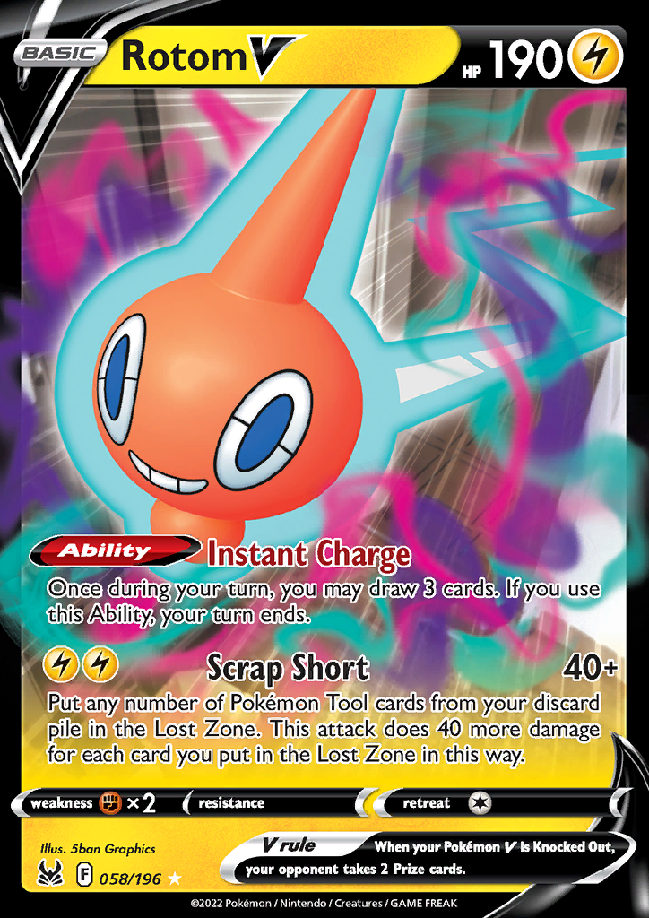 The Rarest Rotom Card Rotom V - Lost Origin 058/196 - Ultra Rare – Teroy's Cards