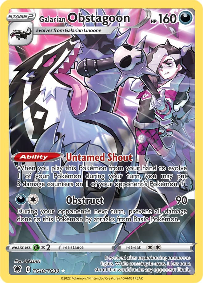 Galarian Obstagoon - Astral Radiance TG10/TG30 - Trainer Gallery