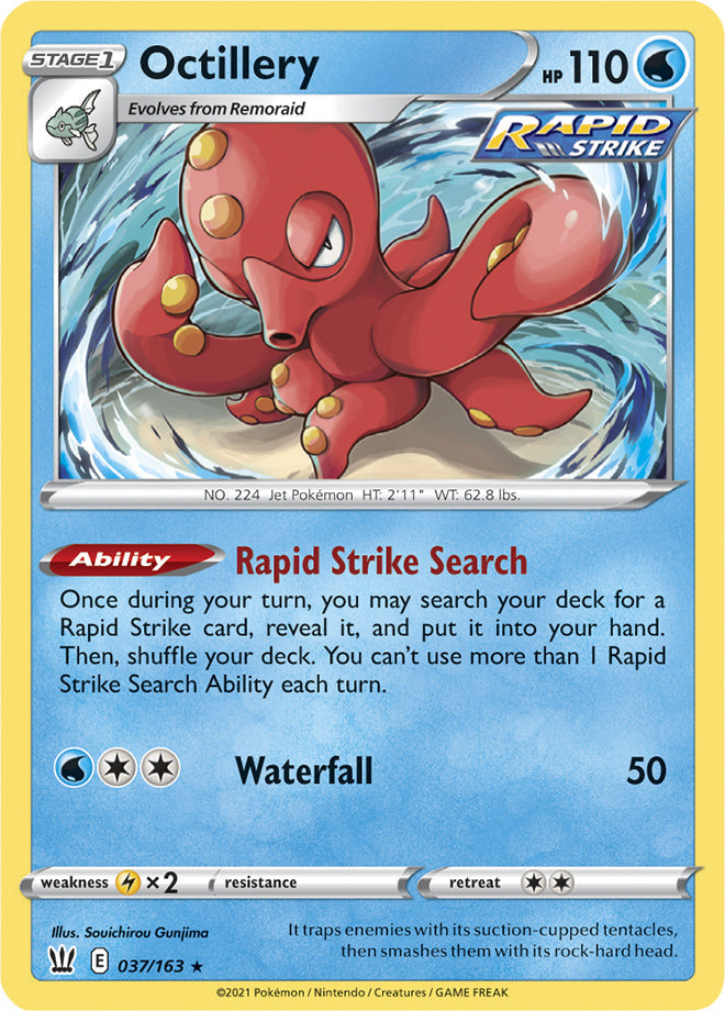 Octillery - Battle Styles 037/163 - Rare Holo