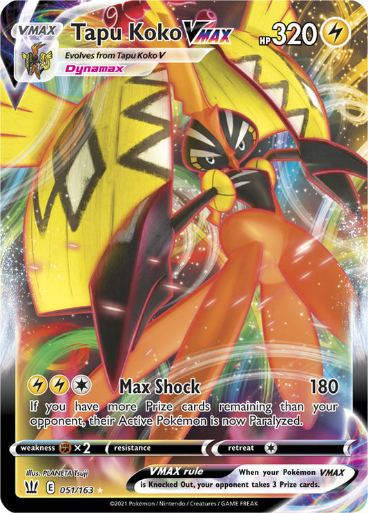 Tapu Koko VMAX - Battle Styles 051/163 - Ultra Rare