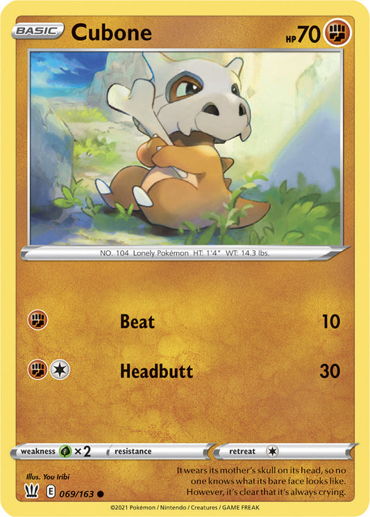 Cubone - Battle Styles 069/163 - Common