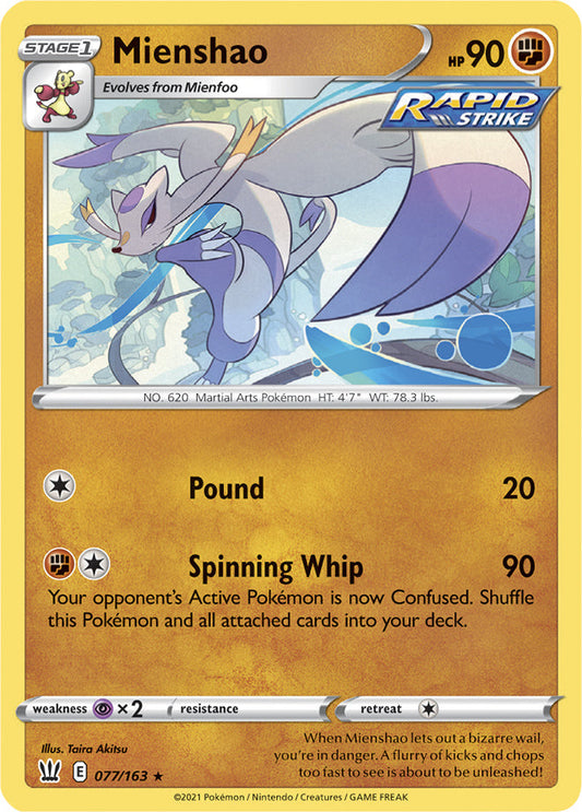 Mienshao - Battle Styles 077/163 - Rare