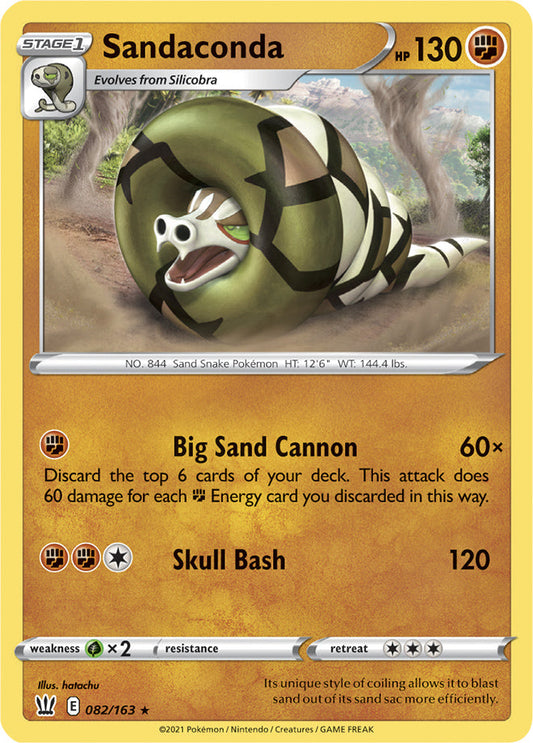 Sandaconda - Battle Styles 082/163 - Rare Holo