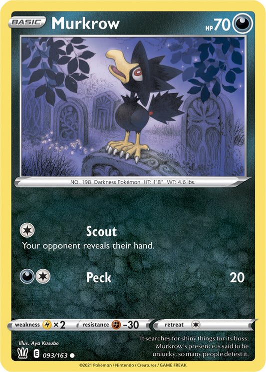 Murkrow - Battle Styles 093/163 - Common